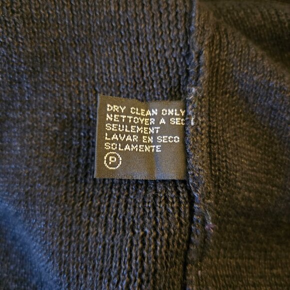 CAROLE LITTLE SPORT CARDIGAN BLACK FLORAL BEADED EMBELLISHMENTS SIZE MEDIUM - Picture 6 of 7